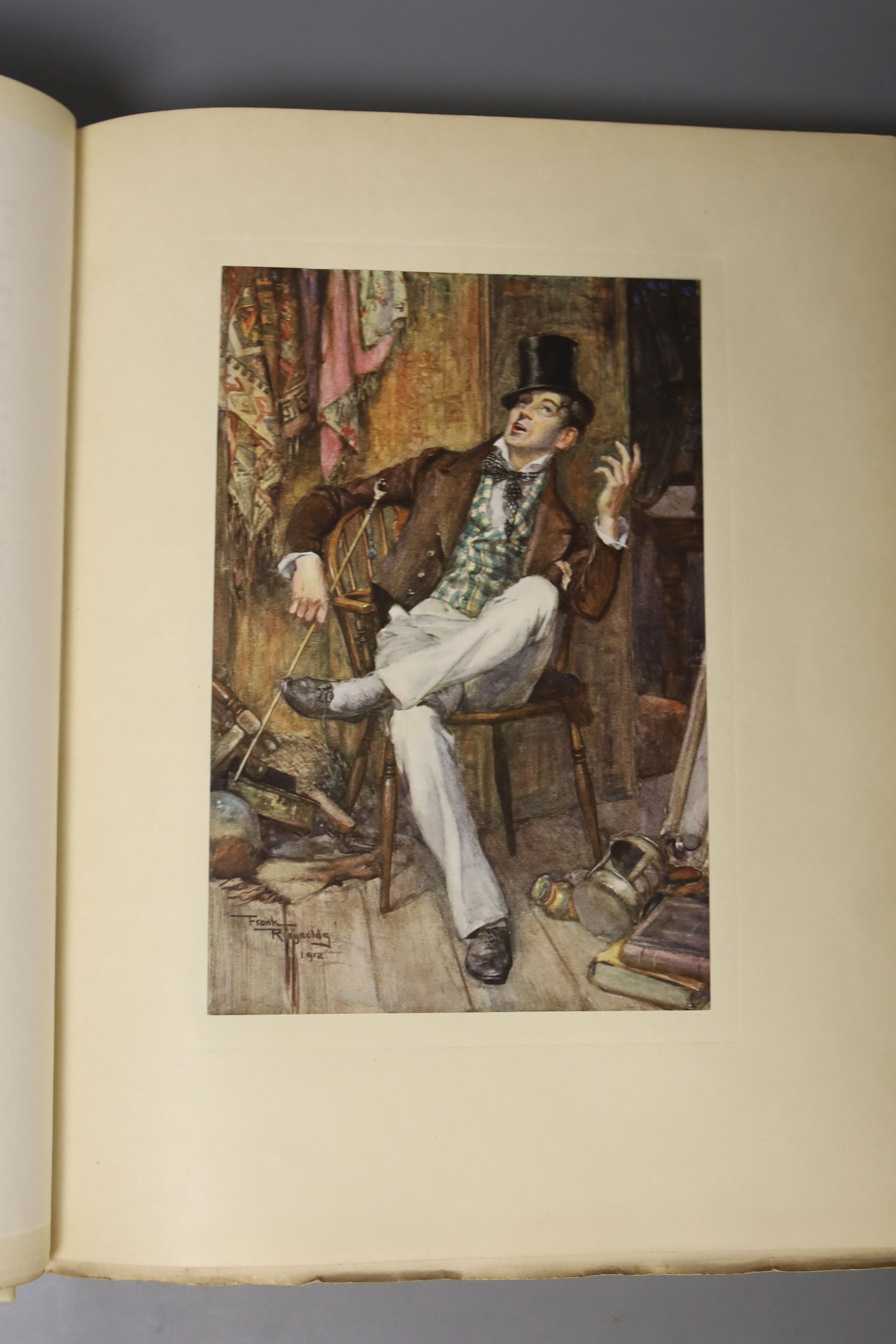 Dickens, Charles - The Old Curiosity Shop, signed and illustrated by Frank Reynolds, quarto, vellum gilt, one of 350, with frontispiece